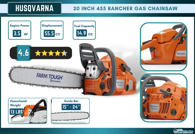 Husqvarna 455 Rancher Gas Chainsaw