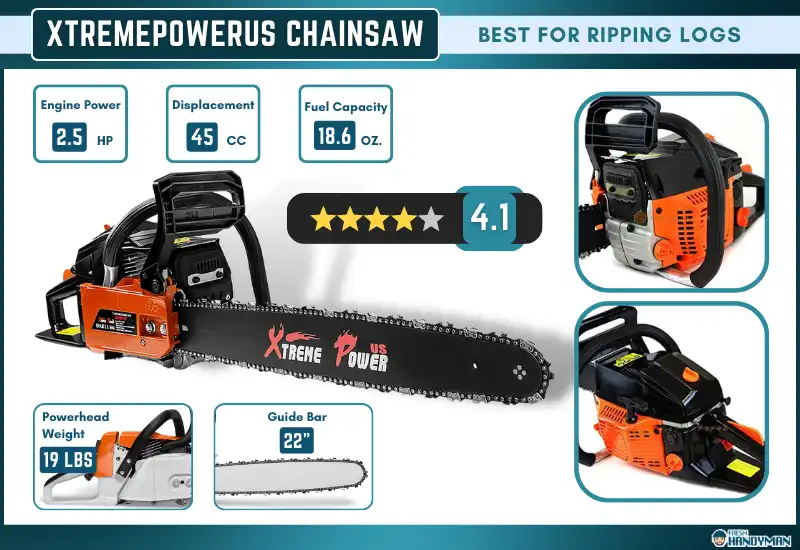 XtremepowerUS Chainsaw – Best for Ripping Logs