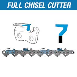 Full chisel chainsaw chain