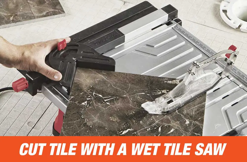 Cut Tile saw with wet tile saw