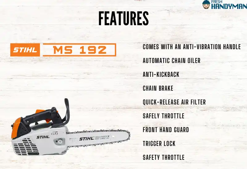 Features of Stihl ms 192