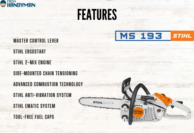 Features of Stihl ms 193