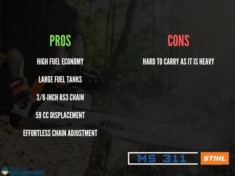 Pros and Cons of Stihl MS 311