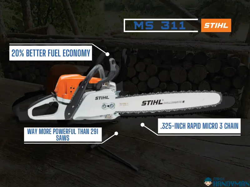 Stihl MS 311 Fuel Economy, Weight, Power, Chain, Emission