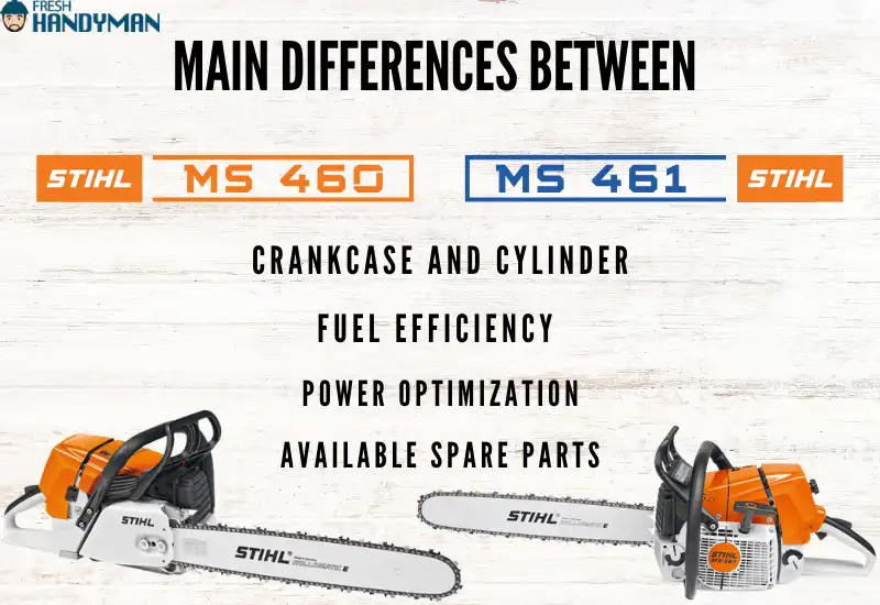 stihl 460 vs 461 there are some big differences