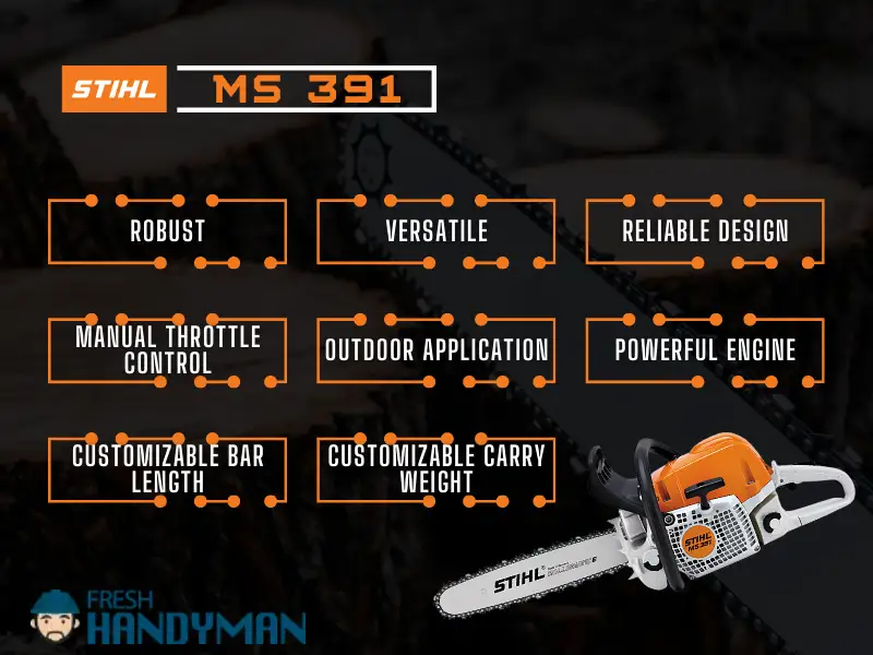 How Big of a Bar Can You Put on a Stihl MS 391