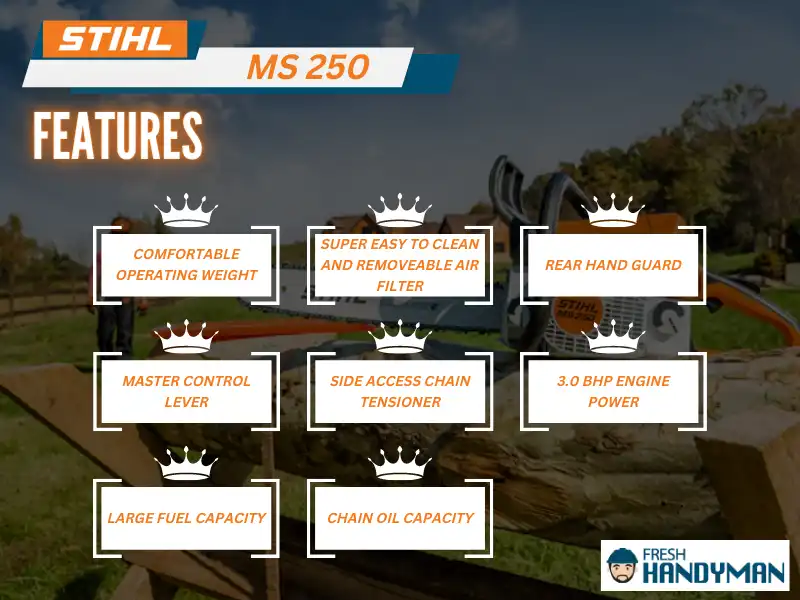 stihl ms250 features