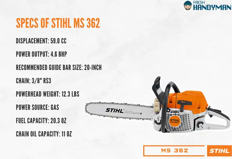Specifications of Stihl MS 362