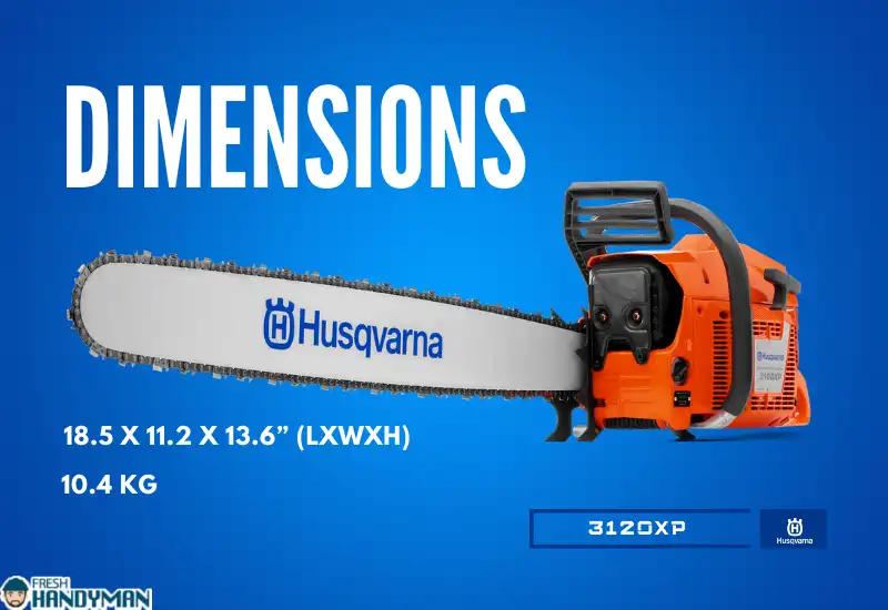 Husqvarna 3120XP – Dimensions