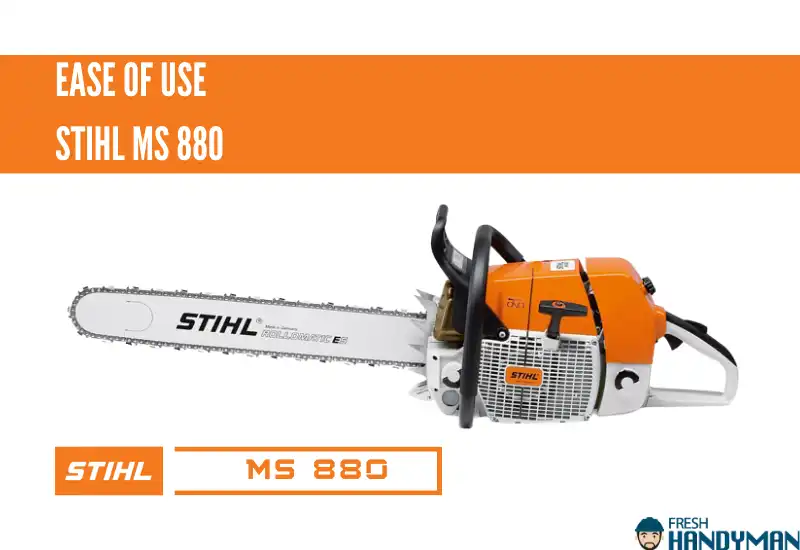 Using of Stihl MS880