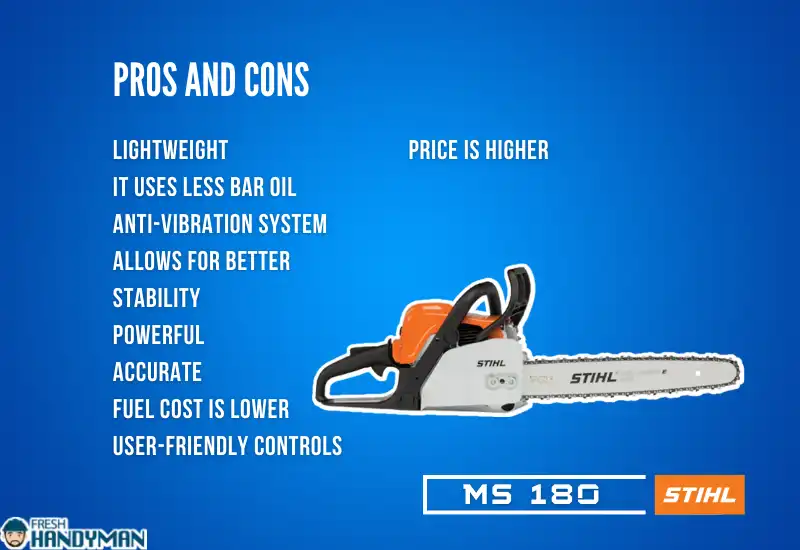 pros and cons stihl ms 180