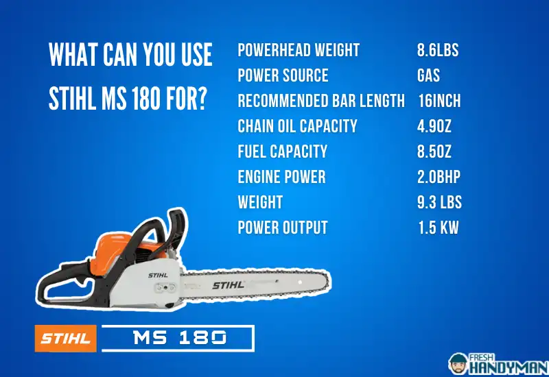 what can you use stihl ms 180 for