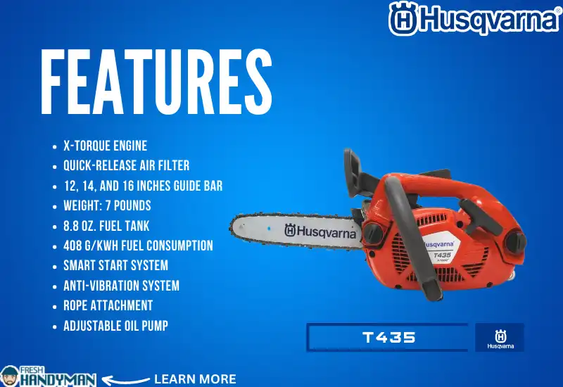 Features of the Husqvarna T435