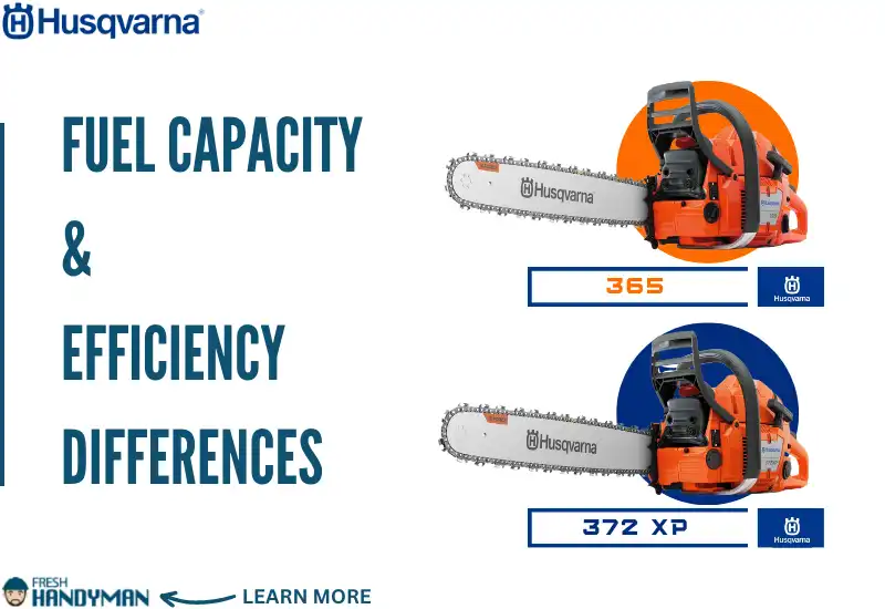 Fuel Capacity and Efficiency Differences Between Husqvarna 365 and 372 XP