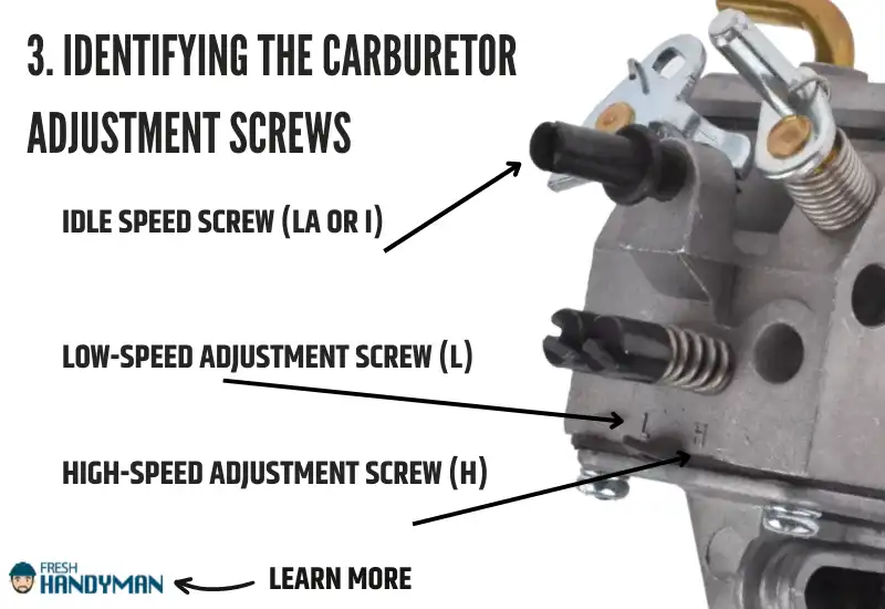 Identifying the Carburetor Adjustment Screws