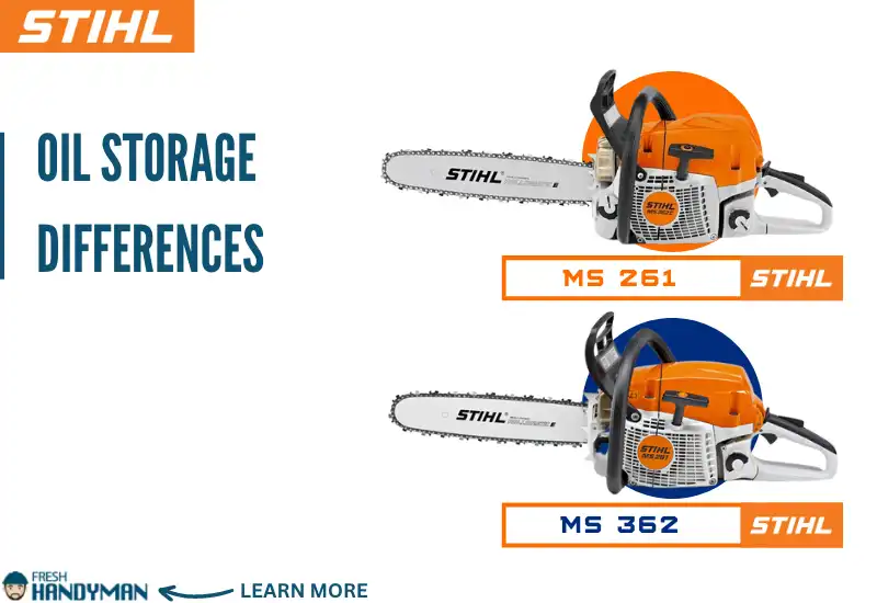 Oil Storage Difference Between the Stihl MS 261 and MS 362