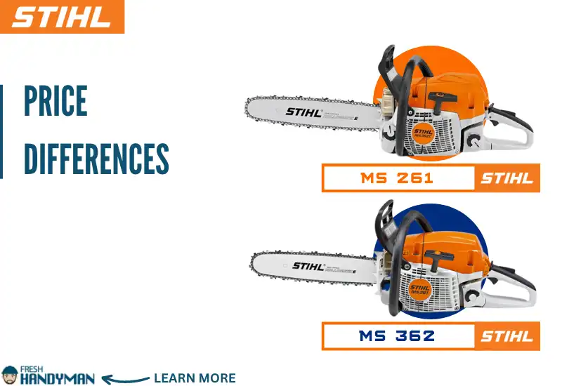 Price Difference Between the Stihl MS 261 and MS 362