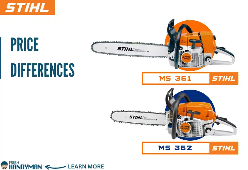 Price Difference Between the Stihl MS 361 and MS 362