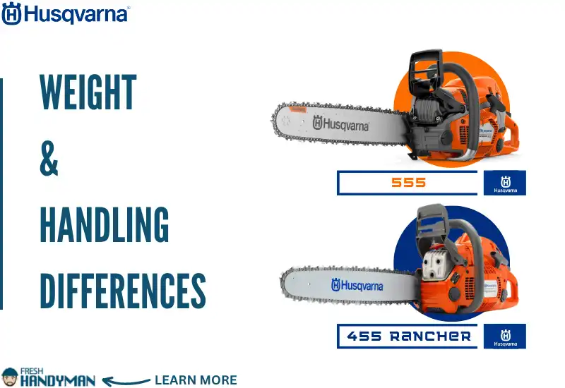 Weight and Handling Differences Between the Husqvarna 555 and 460 Rancher