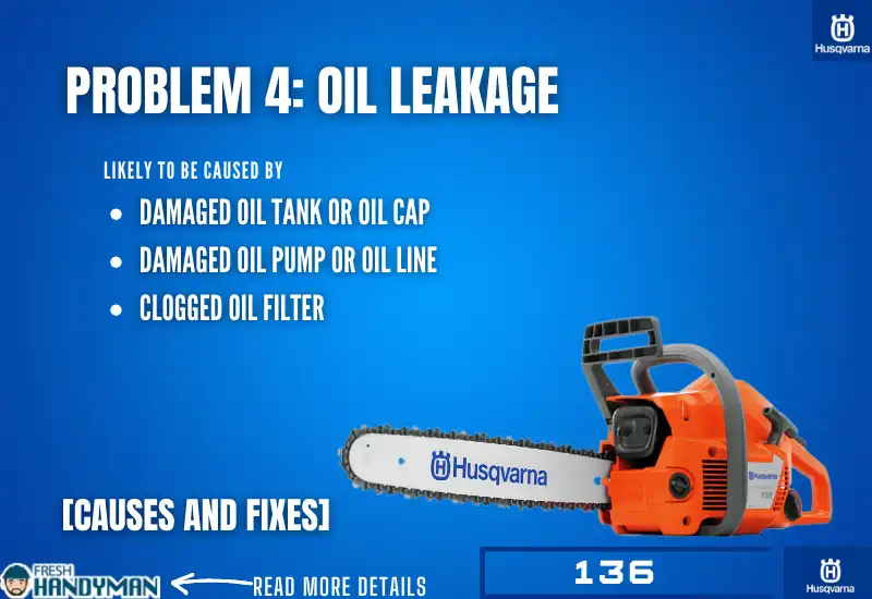 oil leakage and fixes