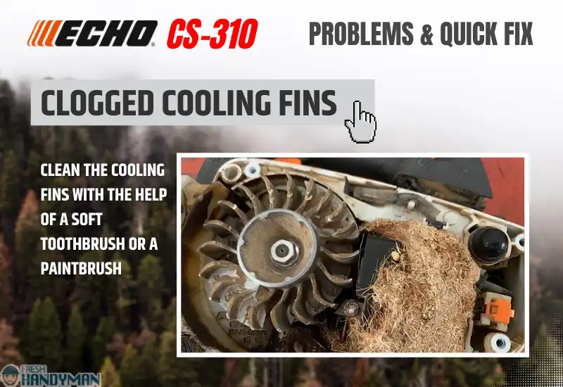 Clogged cooling fins