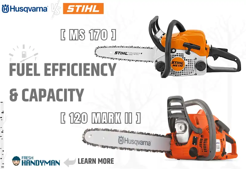 Fuel Efficiency and Capacity Differences Between Husqvarna 120 Mk. II and Stihl MS 170