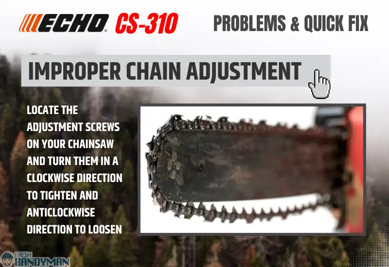 Improper chain adjustment