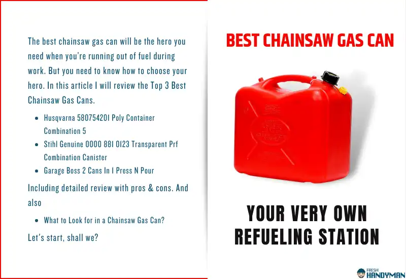 learn about gas chainsaw can