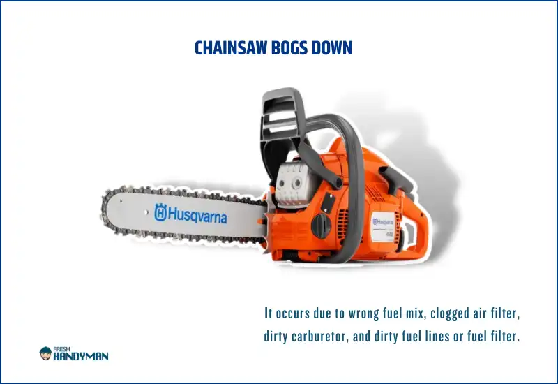 Chainsaw bogs down