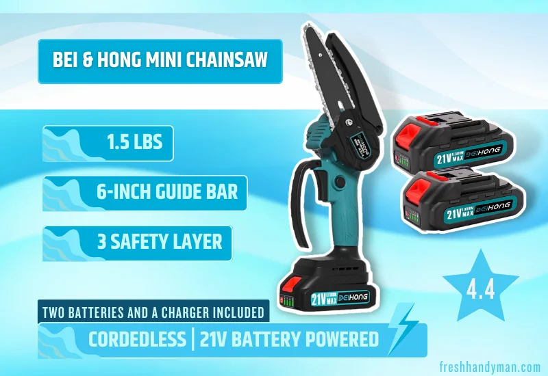 bei & hong 6-inch mini chainsaw