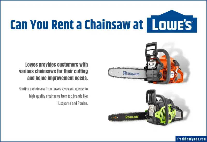 can you rent a chainsaw at lowes