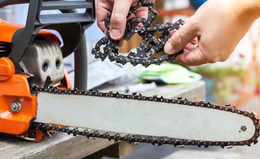 how to remove a link from a chainsaw chain