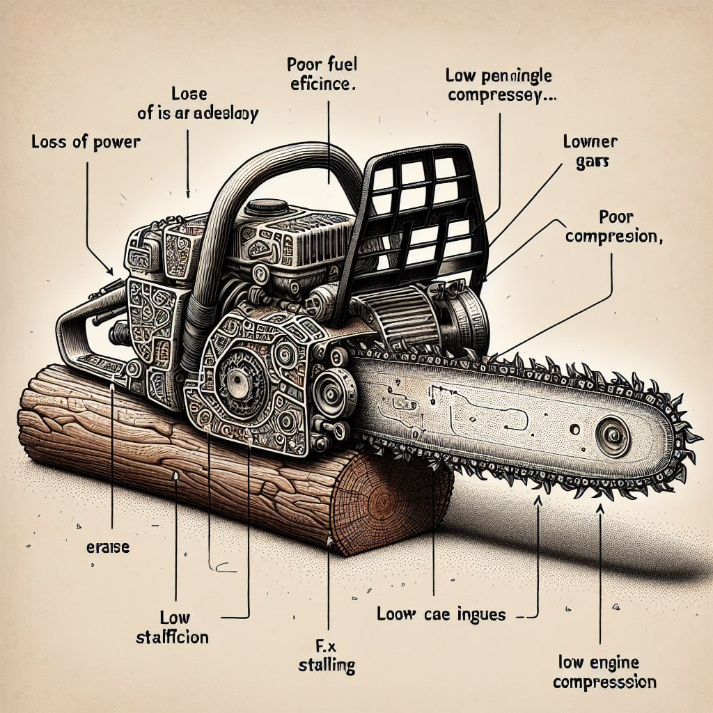 How much compression should a chainsaw have