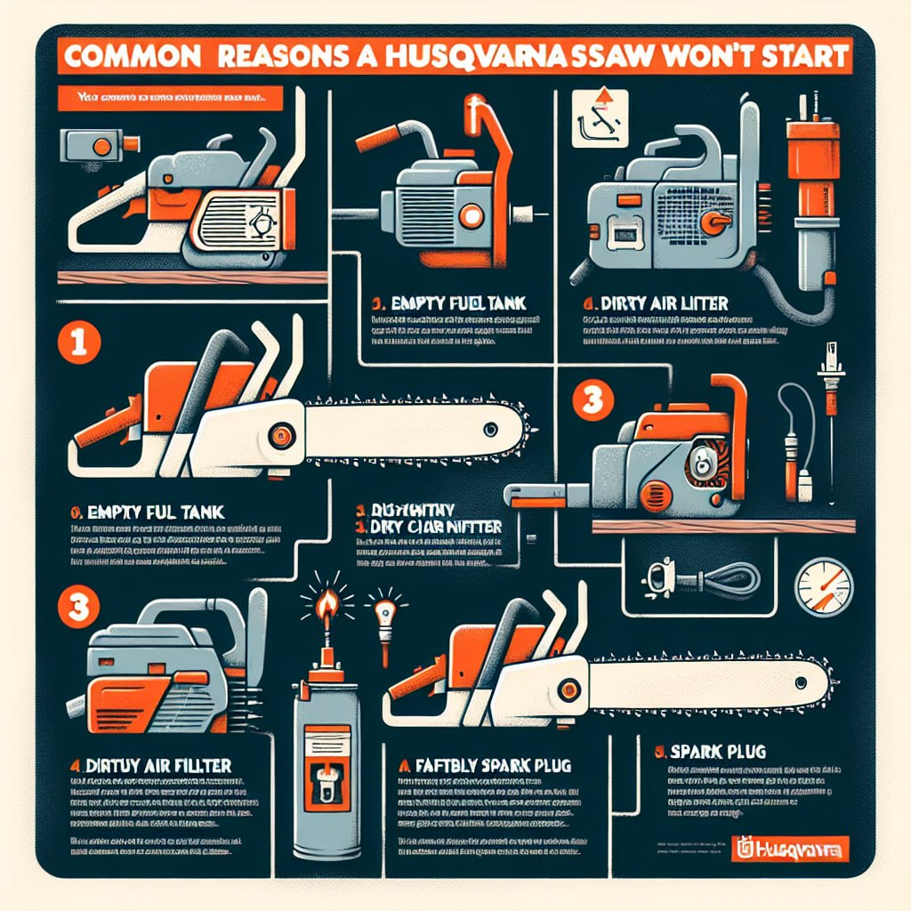 husqvarna chainsaw won't start