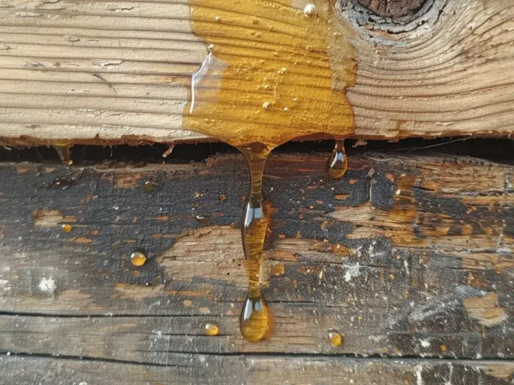 how to stop sap from coming out of wood